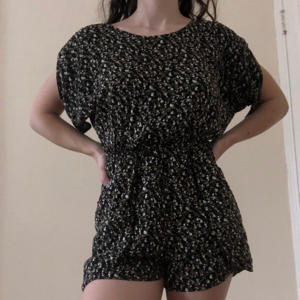 Floral Romper with Pockets